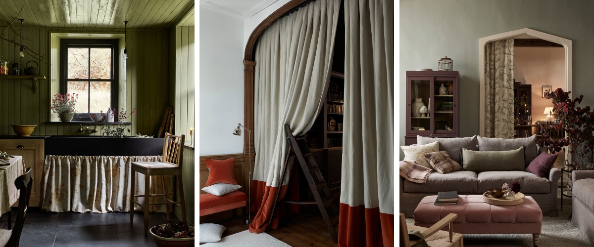 Odd shaped spaces for curtains